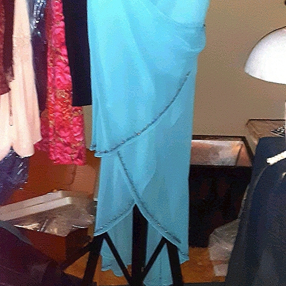 Blue chiffon Dress - Picture 7 of 13